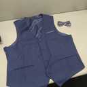 LUPURTY Suits for Men, 3 Piece Men's Suit Slim Fit, Solid Jacket Vest Pants with Tie, One Button Tuxedo Set, 44R/XL