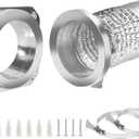 DVC-180 Magnetic Dryer Vent Coupling Connector Kit Easy to Clean Quick Connector Including a 3.3ft 4" Duct and two Clamps