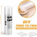2 x Glotoch 2 Rolls 12" X20 FT Non Adhesive Clear Shelf Liners for Kitchen Cabinets, Waterproof Drawer Liners for Kitchen, Non Slip Cabinet Liners for Shelves/Dresser/Refrigerator/Bathroom