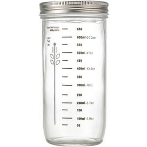 Sourdough Starter Kit with Aluminum Lid and Accessories Glass Jars Sourdough Starter Jar for Home Baking Supplies Sourdough Jar Fermentation Jars(730ml)