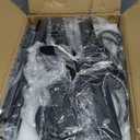 23.6'' Kitchen Island Light Fixtures, 3-Light Dining Room Light Fixture Chandelier Over Table, Black Modern Rustic Wood Ceiling Pendant Light Fixtures, with Clear Glass Shade, Farmhouse Chandelier