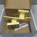 Gold Door Handles Interior, Passage Door Lever for Hall, Non Locking Door Handle