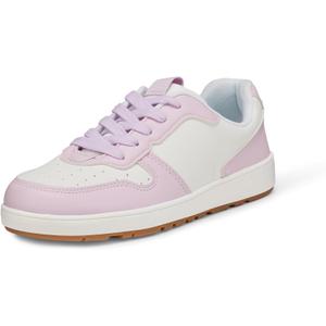 Amazon Essentials Unisex Kids' Low Top Lace Up Court Sneakers for Boys and Girls, Lavender, 13 Little Kid
