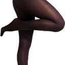 sofsy 10-Year Hosiery Craftsmanship - Italian-Made 40 Den Opaque Tights for Women | Soft High-Waist Pantyhose Solid Color (Large, B03 | 1 Pair  Black)
