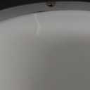 Vikaey Modern LED Ceiling Light, Minimalist Wood Flush Mount Ceiling Light Fixture, 4000K Not Dimmable, Circle Lighting Lamp with Acrylic Lampshade for Bedroom Laundry Room Hallway (Black,11.8")