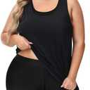 NIeyook Women Plus Size 3 Piece Tankini Swimsuits Athletic Bathing Suits with Boy Shorts Tank Top with Sports Bra 14W