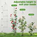 6ft Garden Obelisk Trellis for Climbing Plants-Rustproof Metal Pipe with Heavy Duty Plastic Coated, Garden Outdoor Indoor Potted Plant Support for Clematis Vine Jasmine Support White, 1 Pack
