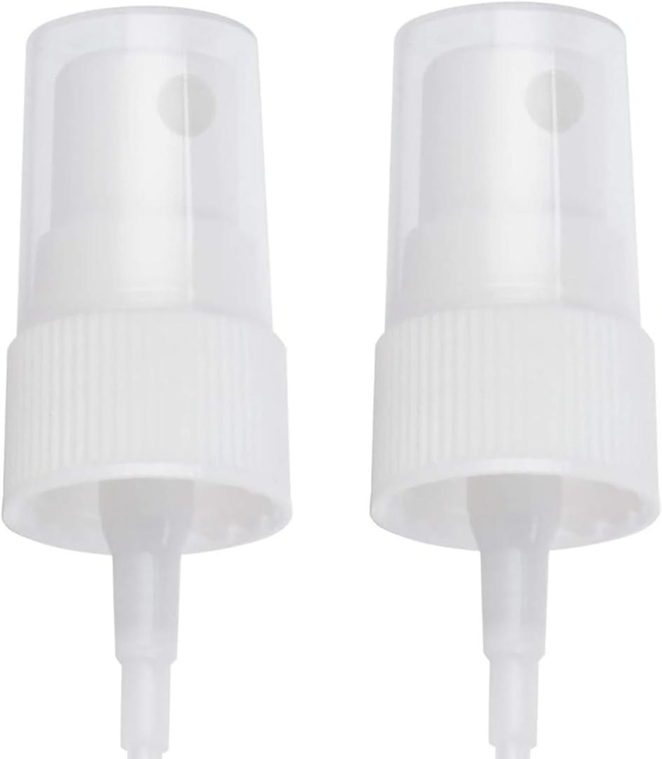 OAK & SAGE 2 White Fine Mist Spray Caps with 6.75 Dip Tube (.16 cc Output) - 24/410 Cap Size - 2 Total
