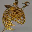 Acrylic Wooden Islamic Ramadan Decoration - 10 Inch Eid Tabletop Decors Ramadan Mubarak Centerpiece Islamic Mosque Muslim Table Sign Decoration Home Decor for Gift Eid Tabletop(Gold)