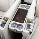 AD Car Coasters Set of 6 Drink- Absorbing Round Ceramic Stone Coaster with a Finger Notch for Easy Removal Cork Base for Auto Cupholder Accessories Keep Vehicle Clean