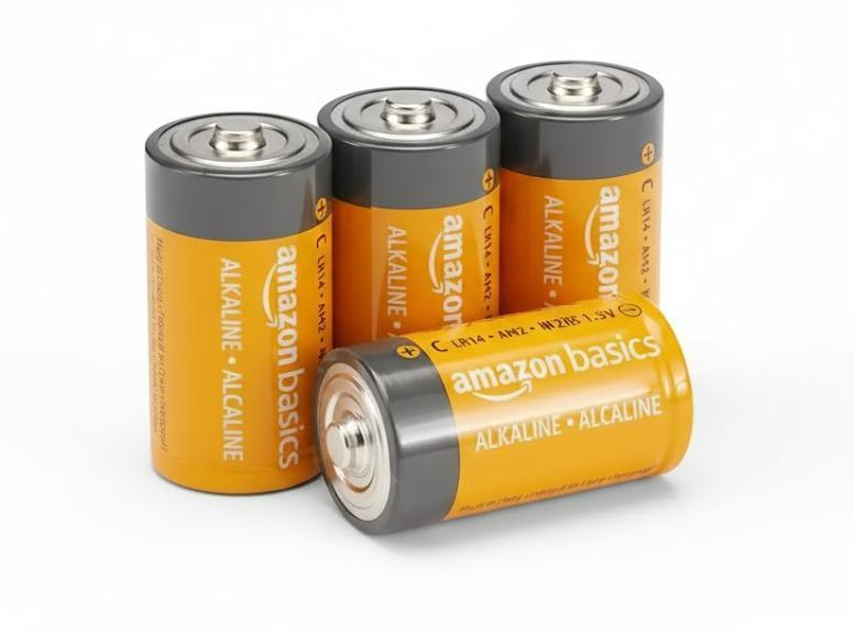 Amazon Basics 4-Pack C Cell Alkaline All-Purpose Batteries, 1.5 Volt, 5-Year Shelf Life