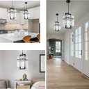IKK Black Crystal Pendant Light for Kitchen Island, Luxury Water Ripple Glass Chandelier Lights Fixture, Modern Elegant Adjustable Pendant Lighting for Dining Room Bedroom, E12 Bulb, L6.5'' x H11.8''