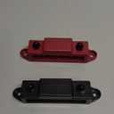 MOFEEZ Power Distribution Block Bus Bar, 4 x 3/8" Posts, 6 x #8 Screws Terminals, Max 48V 250A (Pair, Red & Black)