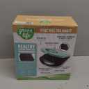 GreenLife Electric Waffle Sandwich Maker, Toaster, Panini Press with Healthy Ceramic Nonstick Plates, Perfect for Tuna Melts, Crispy Rice, Grilled Cheese, LED Indicator Light, PFAS-Free, Turquoise