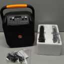 HUALIAN Karaoke Machine for Adults, Portable Bluetooth Karaoke with 2 Wireless Microphones, Echo Adjustment, LED Lights, PA System Karaoke Speaker Support TV/REC/AUX/USB/TF Card (6.5"Subwoofer Black)