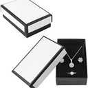 PTSGCAI 38 Pack Jewelry Gift Boxes - Square Cardboard Jewelry Boxes - Cotton Filled - 2 x 3 Inches