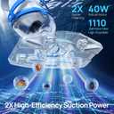 Cordless Pool Vacuum for Above Ground & Inground Pools, 1110 GPH Suction