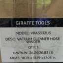 Giraffe Tools Vacuum Hose Extension Reel with 30FT Hose, 1-1/4'' Wall Mount Vacuum Hose Reel, Suitable for Diameter 32mm Wet Dry Vacuums