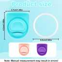 BOXOB 3pcs O Seal Ring & 3pcs Silicone Stoppers for Owala Freesip Cap, Silicone Water Bottle Top Lid Gasket BPA-Free Sealing Accessories for Owala Freesip 24/32oz (Color 3)