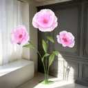 Giant Flowers for Decoration with Stand 5.9Ft Large Paper Artificial Flower | Big Paper Flower for Birthday Parties,Gardens,Hotels,Offices,Home Farmhouse Decor,Weddings,Art Galleries,Stores(Pink)