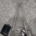 Solar Christmas Pathway Lights Outdoor Decorations, Solar Powered Snowflake Lights, Waterproof Xms Garden Stake Lights Outdoor Christmas Decorations for Patio Yard Porch Lawn, 4 Pack (White)