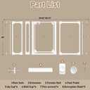 WAOWAO 40" Extra Tall Clear Acrylic Dog Gate 57.87-66.14" Wide Indoor White | Extra-Tall,Clear Acrylic Panel,Double-Lock,Pressure/Hardware Mount,Wall Cups,Ideal for Pet Stairs,Doorways,Hallways,Kitchen
