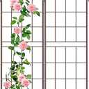 LZRS 2 Pack Rustic Iron Arch Decoration Garden Trellis with Metal Coating Perfect for Supporting Climbing Plants Outdoor, Roses, Vines, Flowers, and Vegetables, Brown