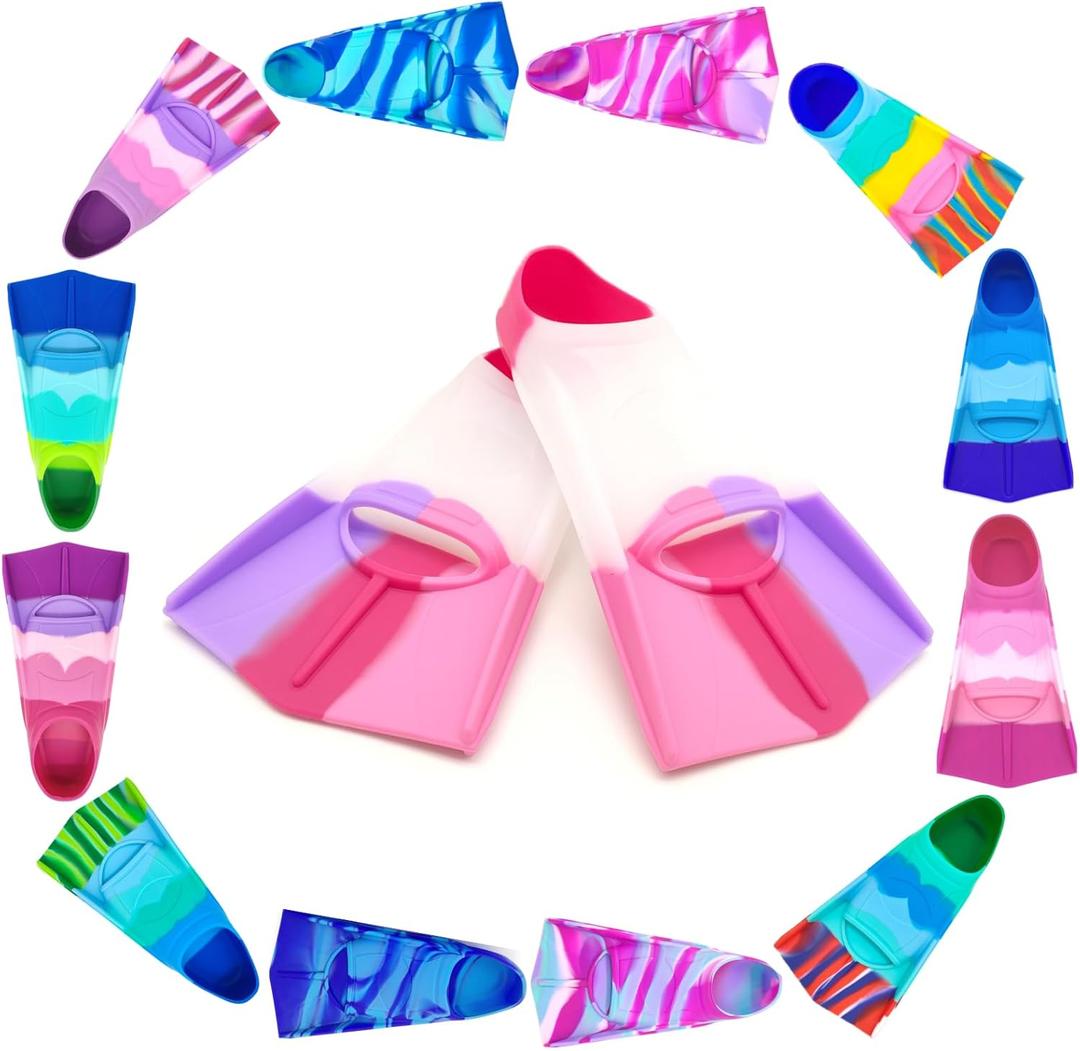 Limited Edition Swimming Training Fins,Comfortable Silicone Swim Fin for Swimming and Diving,Size Suitable Beginners Kids Girls Boys Adults