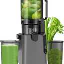 Juicer Machines with 5.8" Extra Large Feed Chute, Cold Press Juicer For Whole Vegetables and Fruits, 400W Professional Slow Masticating juicer Easy to Clean for Batch Juicing (Titanium Gray) (Titanium Gray)