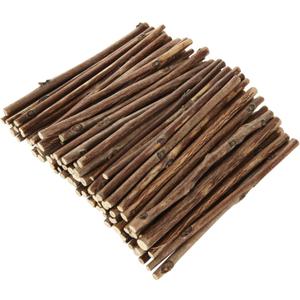 300PCS 4 inch Wood Log Sticks for Crafts - Natural Twigs Sticks- Birch Wood Craft Sticks for DIY Rustic Home Decor School Projects Crafting Filler, 0.08-0.15 Inch in Diameter
