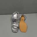 SOVANYOU Silver Heels for Women Dressy Silver Strappy Heels Stiletto Heeled Sandals Square Open Toe High Heels Sexy Metallic Heels Dress Shoes for Wedding Size 6.5