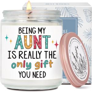 Funny Aunt Candle Gifts for aunty from Niece Nephew, Being My aunt Is Really the Only Gift You Need, Birthday Thanksgiving Christmas candles gift for auntie, Best Aunty Candles gifts-16