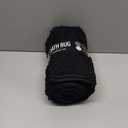 LOCHAS Luxury Bathroom Rug Shaggy Bath Mat 24 x 60 Inch, Washable Non Slip Bath Rugs for Bathroom Shower, Soft Plush Chenille Absorbent Carpets Mats, Black