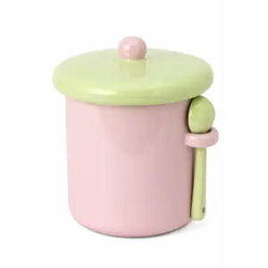 Core Kitchen Ceramic Jar with Spoon - Pink Holds 23.5 oz.