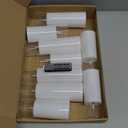 Flickering Flameless Candles Battery Operated with Remote and 2/4/6/8 H Timer Plexiglass Led Pillar Candles Pack of 9 (D2.3"xH 6"7"8")with Realistic Moving Wick Candles for Home Decor(White)