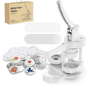 2026-Button Maker Machine 58mm, Professional Badge Making Kit with 50 Parts, No Installation DIY Badge Maker, Pin Press Machine, Kids Craft Kit for Crafts, Schools