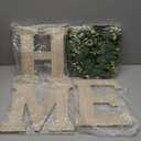 Wooden Home Sign Wall Hanging Decor Wood Home Letters for Wall Art with Artificial Eucalyptus Wreath Rustic Home Decor Farmhouse, Wall Decor for Living Room Entryway Housewarming Gift (Natural) (9.8L" x 9.3W")