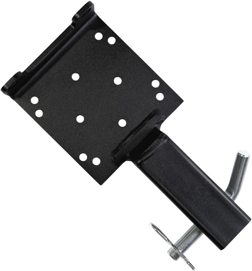 lifgarfe Universal Trailer Winch Plate Hitch Mount Winch Cradle Mounting Plate with 2" Receiver Fit for ATV UTV