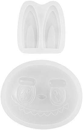 Silicone Chocolate Molds for Birthday Cakes - Adorable Face Fondant Toppers, Non-Stick Baking Tools for DIY Cupcakes (Medium/Suitable for 4 inches)