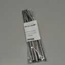 NiHome 4-Pack Stainless Steel Smoothie/Milkshake Straws, 0.5'' Extra Wide Reusable Metal Straw, Extra Long Straight & Bent Drinking Straws for Boba, Thick Beverages, Cold Drinks, 1 Brush (Silver)