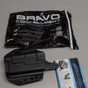 Bravo Concealment Adaptive OWB Gun Holster for Glock 19/17 - Compatible with Tactical Weapon Light TLR-1 HL - Adjustable Cant, Secure Retention, and Curved Comfort Design for Open or Concealed Carry