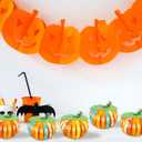 80UncleKimby 35Pcs Fall Pumpkin Crafts Kit for Kids - Halloween Thanksgiving DIY Paper Strip Art for Autumn Holiday School Classroom Activities Party Decor