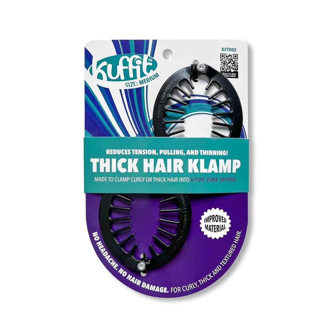 Kuffit™ Thick Hair Klamp MEDIUM - Hair Clamp for All Curly and Natural Hair Types, 2 Pieces