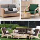 14Pcs Patio Stretch Cushion Covers, Outdoor Couch & Sofa Replacement Slipcovers for Patio Furniture Cushion Covers, Washable Reusable Furniture Protector, Square Large, Dark Green