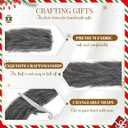 2 x Youyole 6 Pcs 480 Inch Faux Fur Trim Christmas Faux Fur Fabric Ribbon Green White Black Grey Fabric for Christmas Tree Decor Gnome Doll DIY Craft Cosplay Costume, 2 x 60 Inch Each (Multicolor)