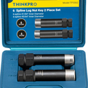 6 Spline Lug Nut Socket Set,2 Piece Lug Nut Key (41/64" & 45/64") for M12x1.25/M12x1.5 Spline Lug Nuts, Removal Tool Kit with Hard Case, Jeep, GMC, Locks, Double Layer Reinforcement (2 Piece Set)