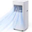 Coolblus Portable Air Conditioners, 8400 BTU air conditioner Cools Up to 350 Sq.Ft, 3 in 1 Portable AC with Remote, 24H Timer, Sleep Mode, Window Kit & Filter Brush, No Wall Required