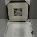 Yaetm 12x12 Square Picture Frame Matted to 5x5, Double Floating Ivory Mat, Brown Wood Grain Photo Frame with Polished Tempered Glass for Wall Gallery, Home and Office, Wall Mounting, 3 Pack