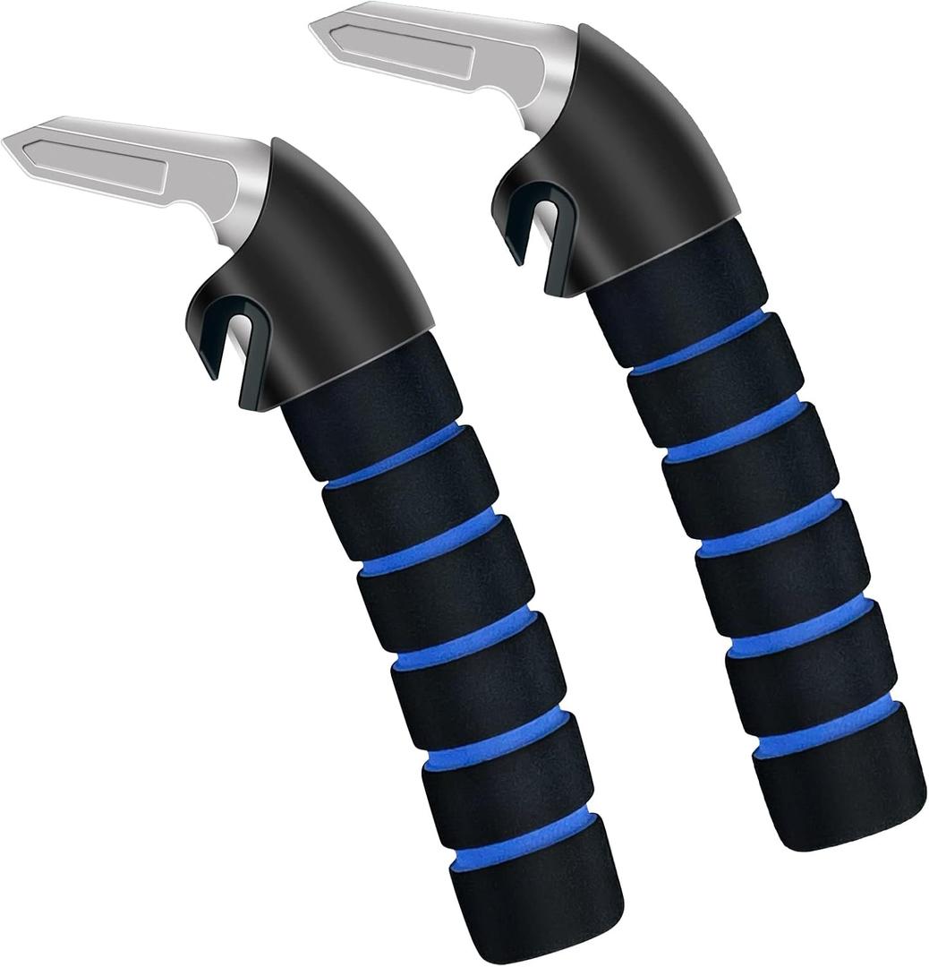 2Pack Car Door Handle for Elderly Car Handle Assist Support Multifunction for Seniors and Handicapped (Blue)