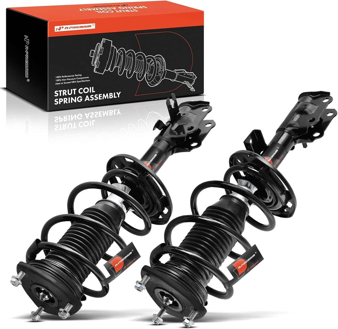 A-Premium Front Complete Struts Compatible with Mazda 3 [FWD] 2014-2018 - 2x Replacement Suspension Shock Absorber with Coil Spring Assembly